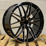 PORSCHE MACAN SPYDER STYLE ALLOY WHEELS - BLACK POLISHED