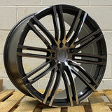 PORSCHE MACAN SPYDER GTS STYLE ALLOY WHEELS - BLACK POLISHED